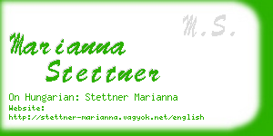 marianna stettner business card